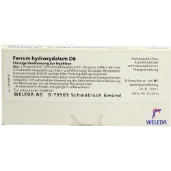 WELEDA FERRUM HYDROXYDATUM D 6 Ampullen 8X1 ml Ampullen