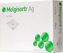 MELGISORB Ag Verband 5x5 cm 10 St Verband