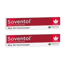 Soventol Hydrocortisonacetat 0,5% Doppelpack 2X30 g Creme