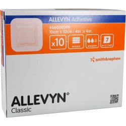 ALLEVYN Adhesive 10x10 cm haftende Wundauflage 10 St Verband