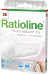 Ratioline Wundverband 10x8 Cm Steril 5 St Verband