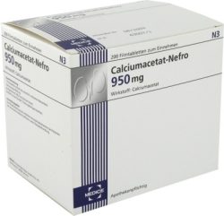 CALCIUMACETAT NEFRO 950 mg Filmtabletten 200 St Filmtabletten