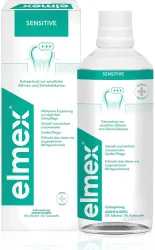 elmex SENSITIVE Zahnspülung, Schutz vor empfindlichen Zähnen 400 ml Lösung