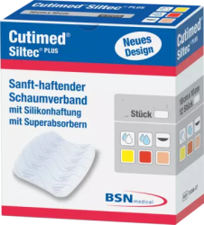 CUTIMED Siltec Plus Schaumverb.20x20 cm haftend 6 St Kompressen