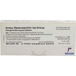WELEDA ARNICA PLANTA tota D 10/Cor D 10 aa Ampullen 8X1 ml Ampullen