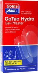 GOTAC HydroGel-Pflaster 2 Größen 8 St Pflaster