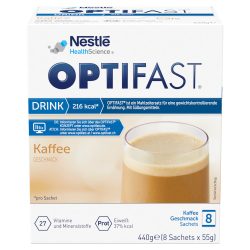 OPTIFAST DRINK Kaffee 8X55 g Pulver