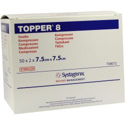 TOPPER 8 Kompr.7,5x7,5 cm steril 50X2 St Kompressen