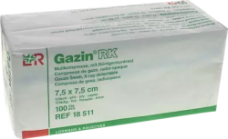 GAZIN Mullkomp.7,5x7,5 cm unsteril 12fach RK 100 St Kompressen