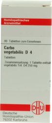 CARBO VEGETABILIS D 4 Tabletten 80 St Tabletten