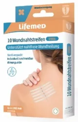 Lifemed Wundnahtstreifen STERIL Weiß 10 St Streifen