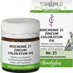 BIOCHEMIE 21 Zincum chloratum D 6 Tabletten 80 St Tabletten