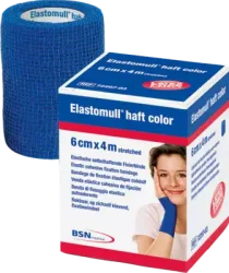 ELASTOMULL haft color 6 cmx4 m Fixierb.blau 1 St Binden