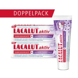 LACALUT aktiv Zahnfleischschutz & Gesunder Zahnschmelz Zahncreme Doppelpack 1 Sparset