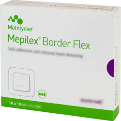 MEPILEX Border Flex Schaumverb.haftend 10x10 cm 10 St Verband