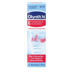 Olynth 0,1% Nasenspray ohne Konservierungsstoffe, Kinder ab 6 & Erwachsene