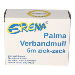 PALMA Verbandmull 80 cm 5 m zickzack Lagen 1 St