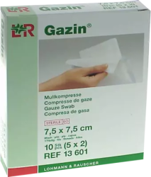 GAZIN Mullkomp.5x5 cm steril 8fach 5X2 St Kompressen