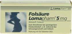 FOLSÄURE LOMAPHARM 5 mg Tabletten 50 St Tabletten