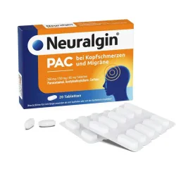 Neuralgin PAC bei Kopfschmerzen und Migräne  20 St Tabletten