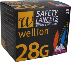 WELLION Safetylancets 28 G Sicherheitseinmallanz. 25 St Lanzetten