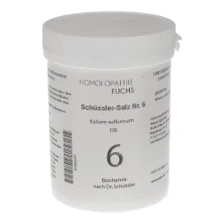 HOMOEOPATHIEFUCHS Schüssler-Salz Nummer 6 Kalium sulfuricum D6 Biochemie 1000 St Tabletten