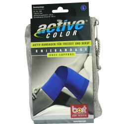 BORT ActiveColor Kniebandage large blau 1 St Bandage