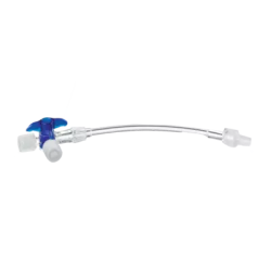 DISCOFIX C Dreiwegehahn blau m.10 cm Schlauch 1 St