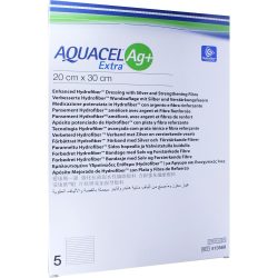AQUACEL Ag+ Extra 20x30 cm Kompressen 5 St Kompressen