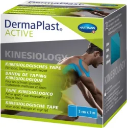 DermaPlast Active Kinesiology Tape 5cm x 5m blau 1 St