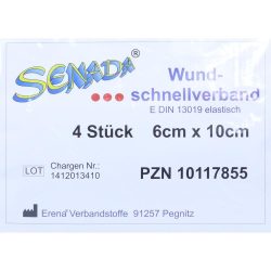 SENADA Wundschnellverband 6x10 cm 4 St Verband