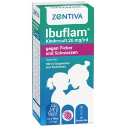 Ibuflam Kindersaft 20 mg/ml  gegen Fieber und Schmerzen 100 ml Suspension zum Einnehmen