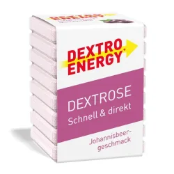 DEXTRO ENERGY DEXTROSE Schnell & direkt Johannisbeergeschmack 1 St Würfel