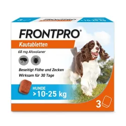 FRONTPRO - gegen Zecken und Flöhe für Hunde (>10-25kg) 3 St Kautabletten