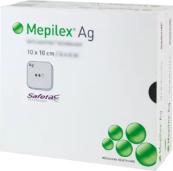 MEPILEX Ag Schaumverband 10x10 cm steril 10 St Verband