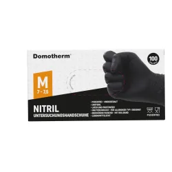 Domotherm Untersuchungshandschuhe Nitril unsteril schwarz M 100 St Handschuhe