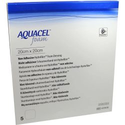 AQUACEL Foam nicht adhäsiv 20x20 cm Verband 5 St Verband