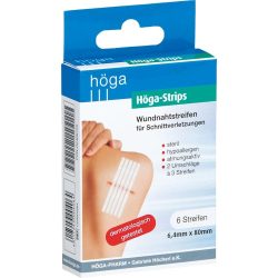 WUNDNAHTSTREIFEN Höga-Strips 6,4x80 mm 2X3 St Streifen