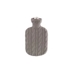 Wärmflasche mit Strickbezug Farbe Stein 1 St