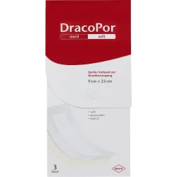 DracoPor steril soft Wundverband 9 cm x 25 cm 3 St Pflaster