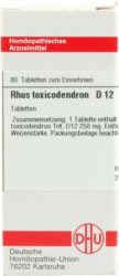 RHUS TOXICODENDRON D 12 Tabletten 80 St Tabletten