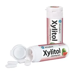 miradent Xylitol Chewing Gum Wassermelone 30 St Kaugummi