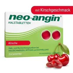 neo-angin HALSTABLETTEN Kirsche ZUCKERFREI 24 St Lutschtabletten