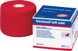 ELASTOMULL haft color 6 cmx20 m Fixierb.rot 1 St Binden