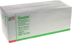 GAZIN Mullkomp.10x10 cm unsteril 16fach Op 100 St Kompressen