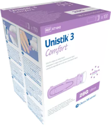 UNISTIK 3 Comfort 1,8 mm Eindr.Tiefe Stechhilfe 100 St Lanzetten