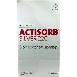 ACTISORB 220 Silver 10,5x19 cm steril Kompressen 10 St Kompressen