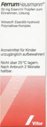 Ferrum Hausmann 50mg Eisen/ml Lösung 30 ml Tropfen zum Einnehmen