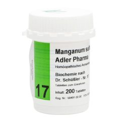 Manganum sulfuricum D12 Adler Pharma Nr.17, Tablette 200 St Tabletten