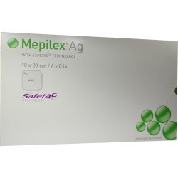MEPILEX Ag Schaumverband 10x20 cm steril 5 St Verband
